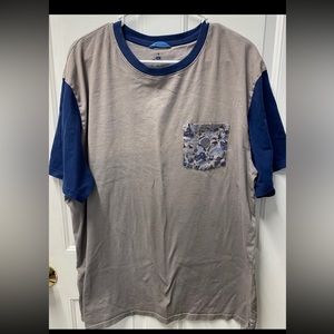 Disney Parks T-Shirt Gray Blue with Pocket XL Authentic Park Merch